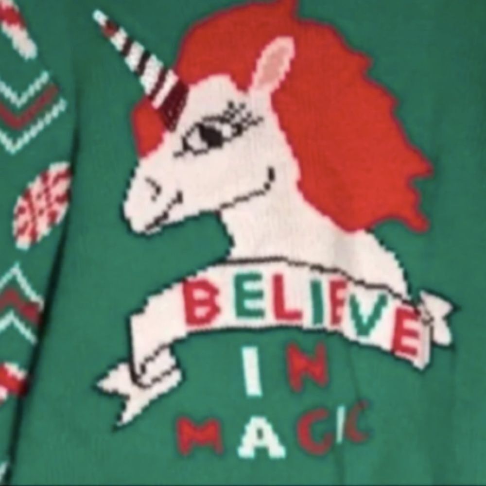 With Love Derek Unicorn Christmas Sweater - Picture 3 of 6